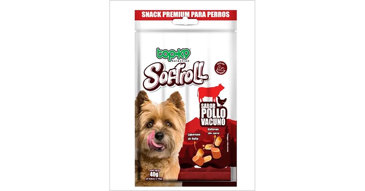 Softroll Perro – Snack blando, sabroso y nutritivo