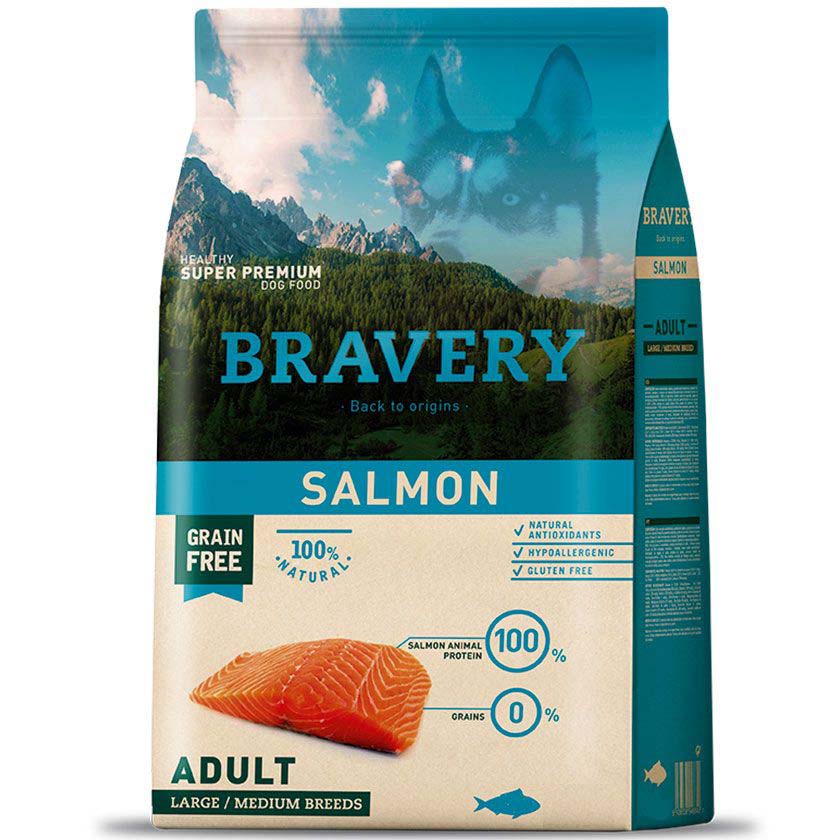 🐟 Bravery Salmon Adult Medium & Large Breeds