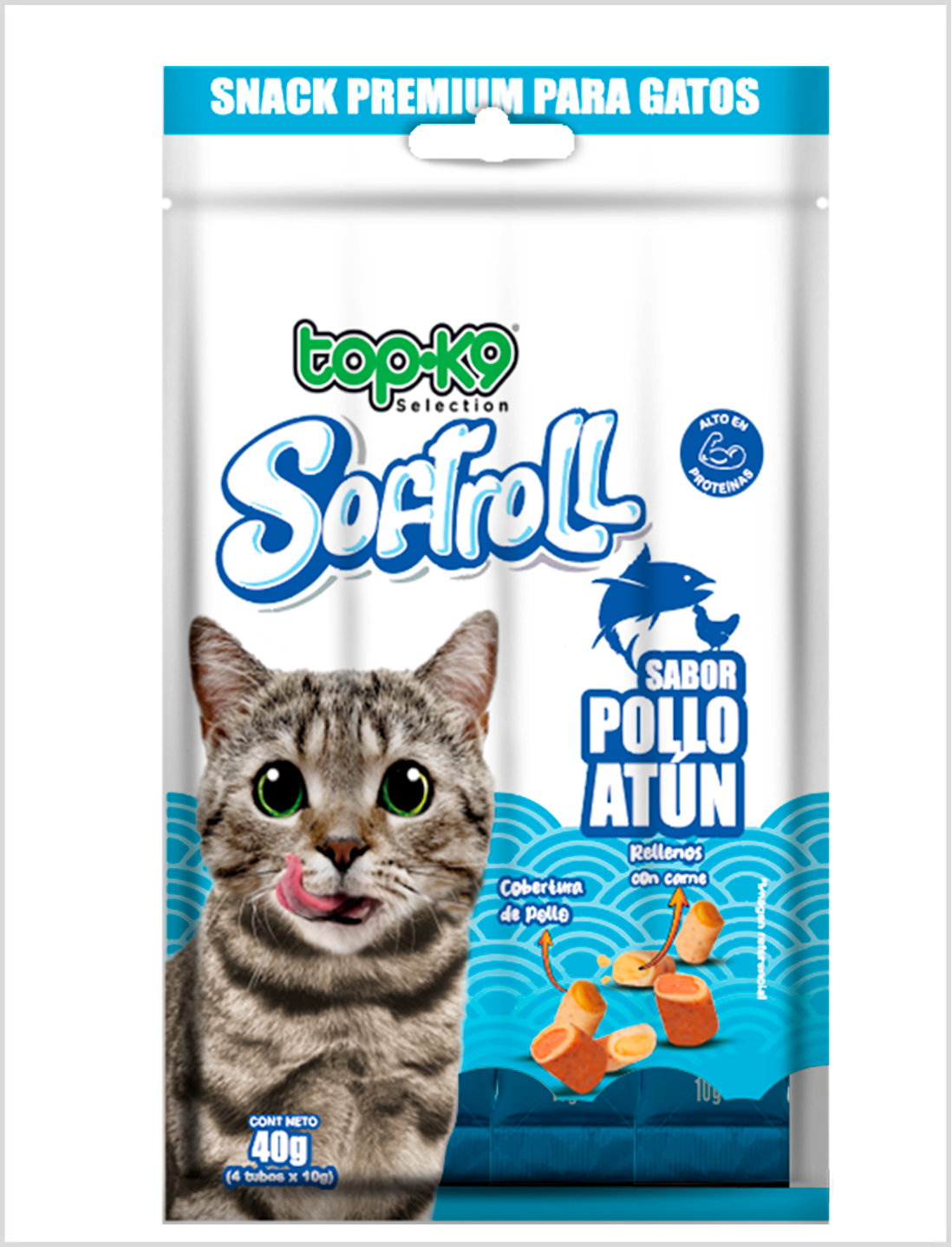 Softroll Gato Pollo & Atún – Snack suave y delicioso
