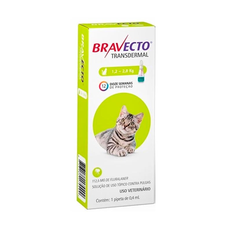 Bravecto Gato  1,2KG A 2,8KG