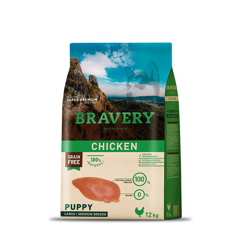 Bravery Chicken Puppy Large / Medium 12kg